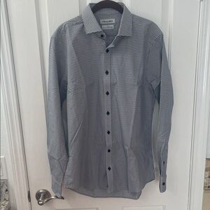 Twillory Men's Navy and White Gingham Shirt